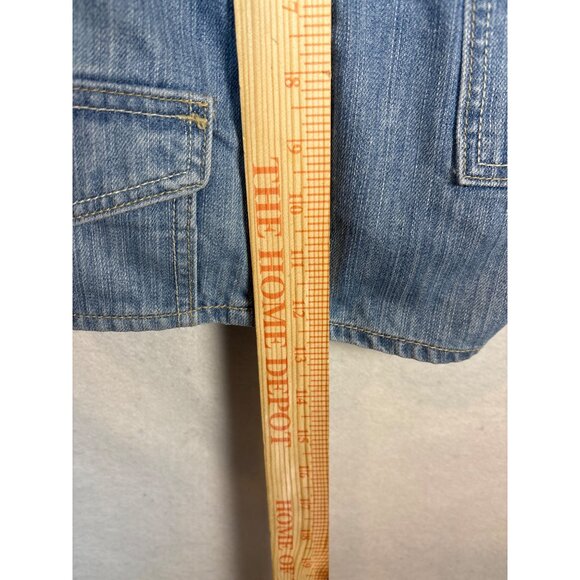 Old Navy Denim Cargo Shorts With Button Pockets Size: 10 - Picture 7 of 10